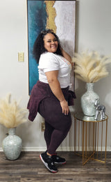Cozy Dayz "Burgundy" Stoned Washed 2pc Set