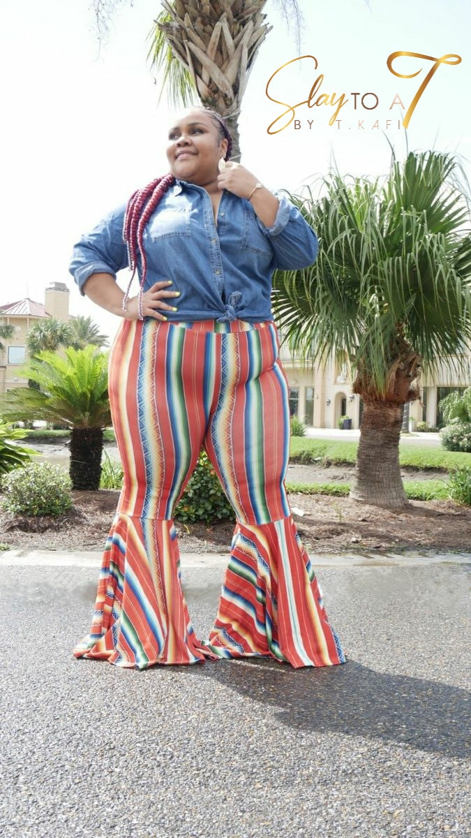 A taste of the rainbow flare pants
