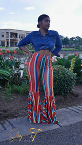 A taste of the rainbow flare pants