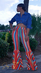 A taste of the rainbow flare pants