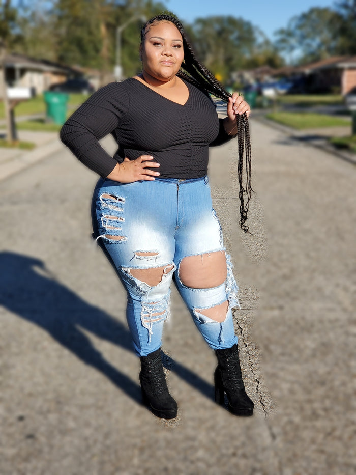 Torn In-Between The Two Jeans