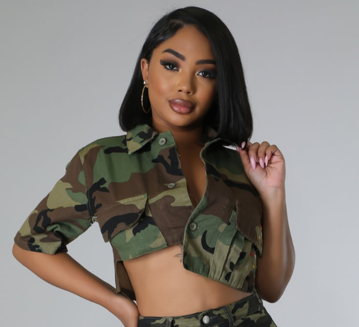 Sexy Soldier Babe Top