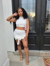 "Bow Bliss" White 2pc Set