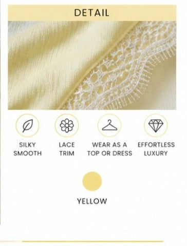 "Lace & Lux" Yellow Top