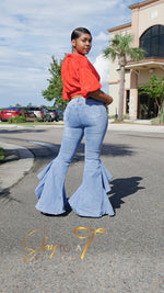 Ruffled Bottom Jeans